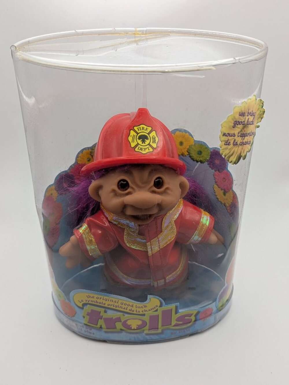2006 DAM Trolls Good Luck Firefighter Doll NIB